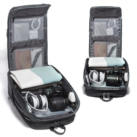 Plecak wodoodporny Bange na laptopa 15.6" miejski podróżny 49x31x18 cm powiększany do pracy samolotu męski damski z gniazdem USB