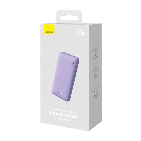 Powerbank Baseus Airpow 10000mAh 20W Fioletowy
