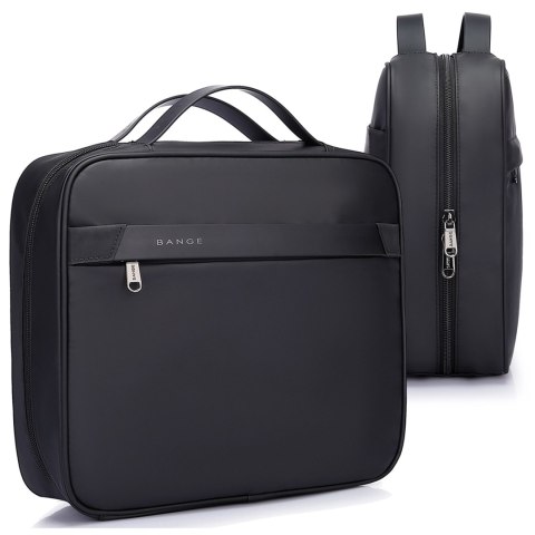 Torba wodoodporna Kosmetyczka Bange 30x26x10 cm rozkładana na kosmetyki akcesoria Podróżna damska męska Czarna