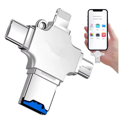 Czytnik kart SD Alogy SmartRead Pro 4w1 adapter USB3.0 do TF / Lightning / USB-C / micro USB