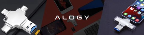 Czytnik kart SD Alogy SmartRead Pro 4w1 adapter USB3.0 do TF / Lightning / USB-C / micro USB