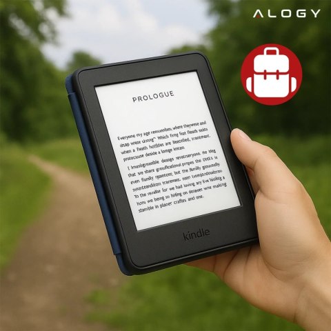 Etui ochronne na czytnik E-Book Alogy ProBook Cover obudowa do Kindle 11 / 12 2022 / 2024 (6") Granatowe