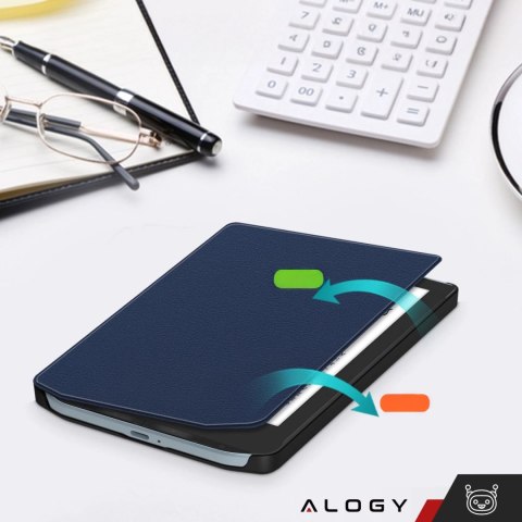 Etui ochronne na czytnik E-Book Alogy ProBook Cover obudowa do PocketBook Verse 629 / Verse Pro 634 / Verse Lite 619 Granatowe