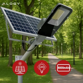 Lampa solarna Uliczna 1600W LED wodoodporna IP65 ścienna Alogy SolarBright 6000mAh do domu elewacyjna światło