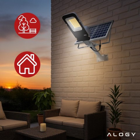 Lampa solarna Uliczna 1600W LED wodoodporna IP65 ścienna Alogy SolarBright 6000mAh do domu elewacyjna światło