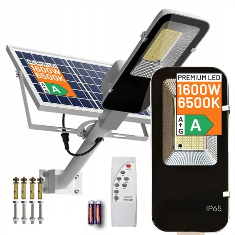 Lampa solarna Uliczna 1600W LED wodoodporna IP65 ścienna Alogy SolarBright 6000mAh do domu elewacyjna światło