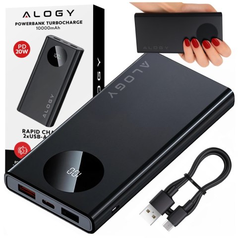 PowerBank 10000mAh z Technologią PD 120W, Szybkie Ładowanie PowerDelivery, Porty 2x USB-A i 1x USB-C, Wysoka Moc i Kompaktowy De