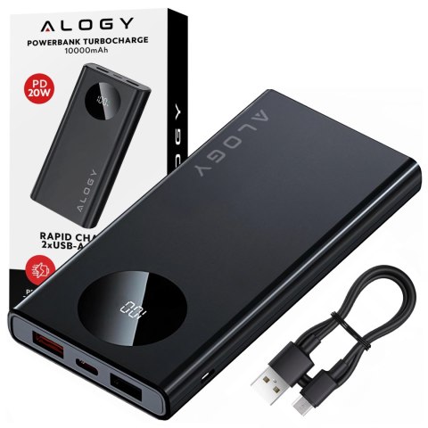 PowerBank 10000mAh z Technologią PD 120W, Szybkie Ładowanie PowerDelivery, Porty 2x USB-A i 1x USB-C, Wysoka Moc i Kompaktowy De