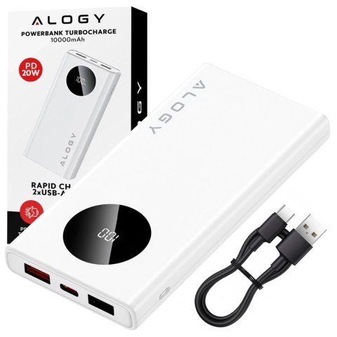 PowerBank 10000mAh z Technologią PD 120W, Szybkie Ładowanie PowerDelivery, Porty 2x USB-A i 1x USB-C, Wysoka Moc i Kompaktowy De