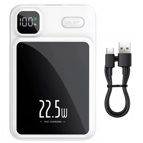 PowerBank Bezprzewodowy 10000mAh z Technologią MagSafe, Szybkie Ładowanie 22.5W PD20W, Kompaktowy i Magnetyczny, Alogy MagCharge