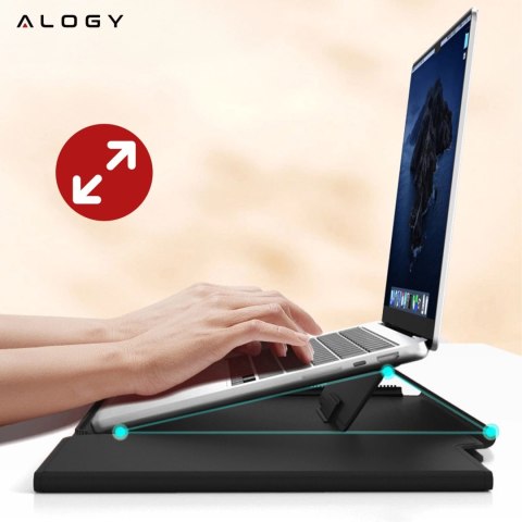 Torba na laptopa Alogy FlexCase Pro wielofunkcyjna rozkładana z podstawką i podkładką na myszkę do Macbooka 15 / 15.6 / 16.1" Cz