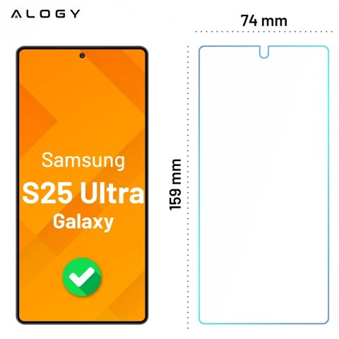 3x Szkło hartowane na ekran + szkło na obiektyw do Samsung Galaxy S25 Ultra ochronne szkiełko na ekran i aparat 9H Alogy GlassGu