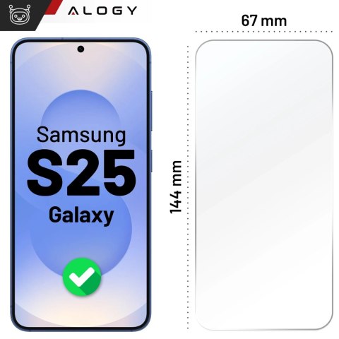 3x Szkło hartowane na ekran + szkło na obiektyw do Samsung Galaxy S25 ochronne szkiełko na ekran i aparat 9H Alogy GlassGuard Pa