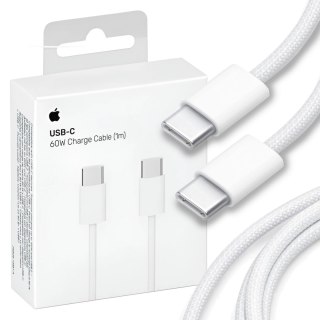 Kabel Apple USB-C do USB-C 1m, 60W, biały, trwały, oryginalny