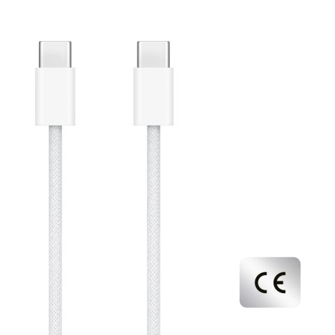 Kabel Apple USB-C do USB-C 1m, 60W, biały, trwały, oryginalny