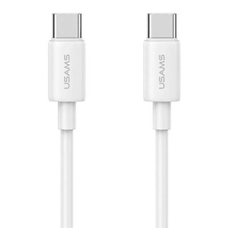 Kabel USAMS SJ711 USB-C do USB-C 1m, 60W, biały, Fast Charging YD Series