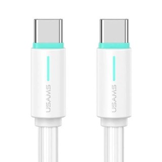 Kabel USAMS SJ734 USB-C do USB-C 1m, 60W, biały, YU Series, trwały i szybki