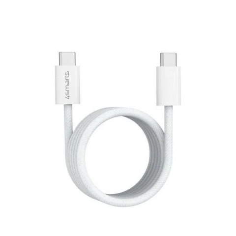 Magnetyczny kabel USB-C RollUp 1,5m, 100W, 480 Mbps, nylonowy, biały