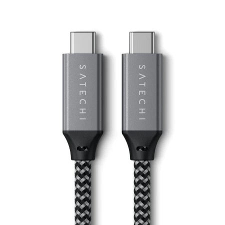 Satechi - kabel USB-C - USB-C 25 cm, 100W, 40Gbps (space gray)