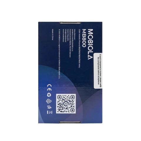 Telefon GSM Mobiola MB800 Niebieski 2G z ładowarką biurkową dla seniora