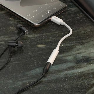HOCO Adapter AUX Typ C Do Jack 3,5 Mm LS30 Biały