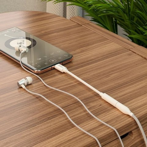 HOCO Adapter AUX Typ C Do Jack 3,5 Mm LS30 Biały