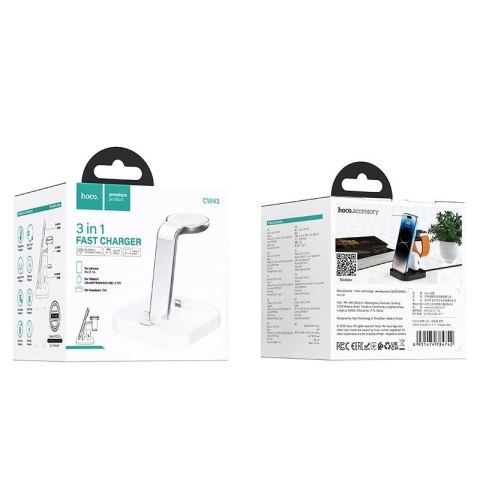 HOCO Ładowarka Indukcyjna 3w1 CW43 Biała