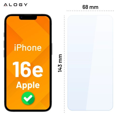 3x Szkło hartowane na ekran + szkło na obiektyw do Apple iPhone 16e ochronne szkiełko na ekran i aparat 9H Alogy GlassGuard Pack