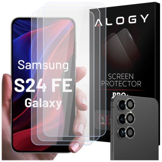 3x Szkło hartowane na ekran + szkło na obiektyw do Samsung Galaxy S24 FE ochronne szkiełko na ekran i aparat 9H Alogy GlassGuard