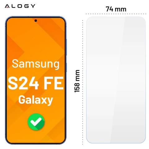 3x Szkło hartowane na ekran + szkło na obiektyw do Samsung Galaxy S24 FE ochronne szkiełko na ekran i aparat 9H Alogy GlassGuard