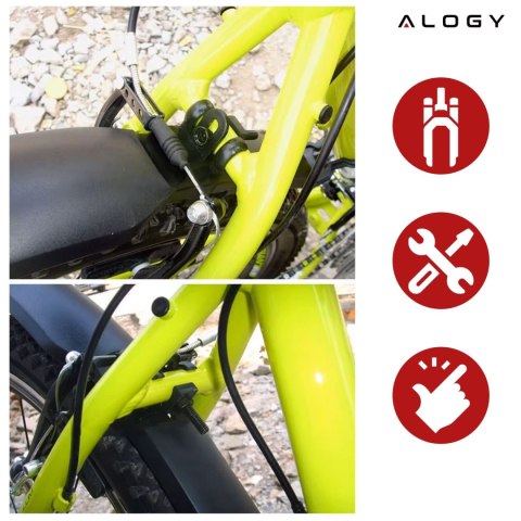 Błotniki rowerowe zestaw przód i tył komplet Alogy BikeShield Set wachlarze uniwersalne Błotnik rowerowy Czarne