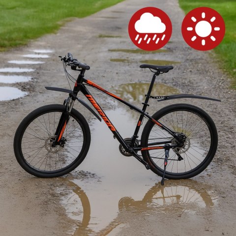 Błotniki rowerowe zestaw przód i tył komplet wachlarze uniwersalne Błotnik rowerowy chlapacze Czarne