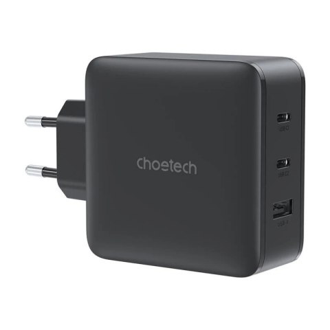 Ładowarka Sieciowa Choetech PD8005 GaN 100W 2x USB-C USB-A Czarna