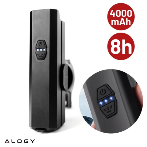 Lampka rowerowa Alogy przód LED przednia światło roweru bardzo mocna 1200lm 4000mah oświetlenie wodoodporna światełko na rower c