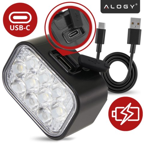 Lampka rowerowa LED 500 LM 200 LM Alogy DuoRide™ Lights 20 LED Latarka na rower wodoodporne światło światełko na przód i tył prz