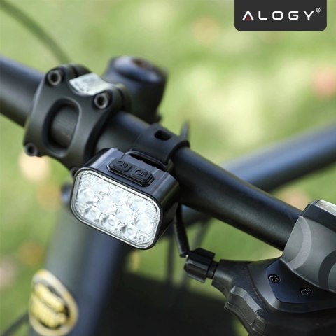 Lampka rowerowa LED 500 LM 200 LM Alogy DuoRide™ Lights 20 LED Latarka na rower wodoodporne światło światełko na przód i tył prz