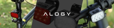 Lampka rowerowa LED 500 LM 200 LM Alogy DuoRide™ Lights 20 LED Latarka na rower wodoodporne światło światełko na przód i tył prz