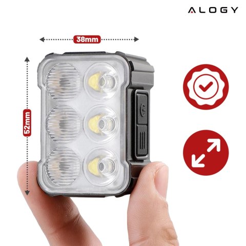 Lampka rowerowa LED Alogy SafeRide™ Lights Latarka na rower wodoodporne światło światełko na przód i tył przednia tylna 2 sztuki