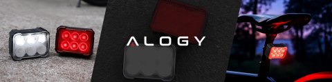 Lampka rowerowa LED Alogy SafeRide™ Lights Latarka na rower wodoodporne światło światełko na przód i tył przednia tylna 2 sztuki