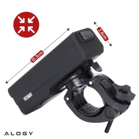 Lampka rowerowa SUPER JASNA 8H ŚWIECENIA przód LED przednia światło roweru z DZWONKIEM przewodowym oświetlenie 450LM 2000MAH wod