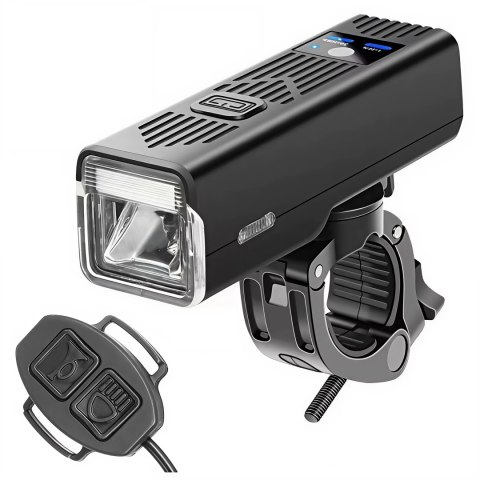 Lampka rowerowa SUPER JASNA 8H ŚWIECENIA przód LED przednia światło roweru z DZWONKIEM przewodowym oświetlenie 450LM 2000MAH wod