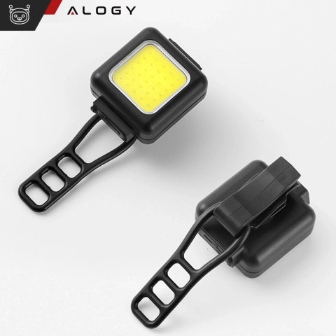Lampka rowerowa na rower przednia tylna zestaw 2 lampek przód + tył COB USB Alogy Bike Light