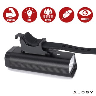 Lampka rowerowa przód LED SUPER JASNA 8H ŚWIECENIA przednia światło roweru 800LM 1800mah oświetlenie wodoodporna światełko na ro