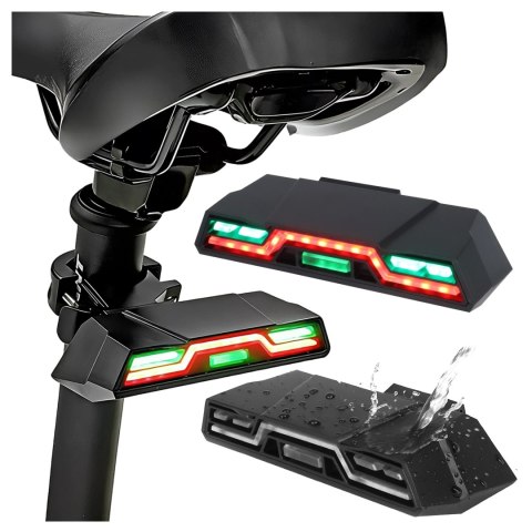 Lampka rowerowa tylna Alogy TrailFlash R6 na tył roweru oświetlenie LED światełko światło tylnie z funkcjami migotania 6 trybów 