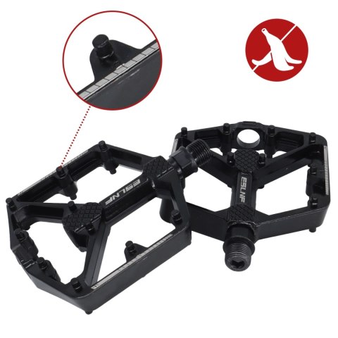 Pedały do roweru rowerowe platformowe MTB aluminiowe komplet 2szt Aluminium Czarne