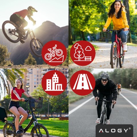 Pedały rowerowe Alogy do roweru szosowego i górskiego platformowe MTB aluminiowe komplet 2szt Aluminium z potrójnym łożyskiem Cz