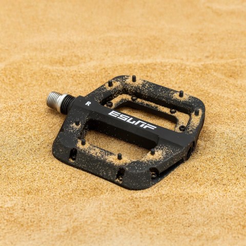 Pedały rowerowe platformowe do roweru szosowego i górskiego platformowe MTB 3 łożyska czarne komplet [2szt.] Czarne