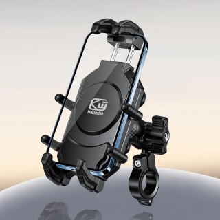 Uchwyt Motocyklowy Rowerowy na kierownicę KEWIG M26-C1 na telefon z systemem przeciwwstrząsowym na motor quada skuter Czarny