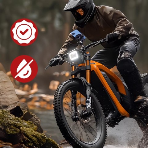 Uchwyt Motocyklowy na kierownicę KEWIG M33-A1 na telefon z ładowarką Qi 15W + PD 30W USB-C z systemem przeciwwstrząsowym na moto