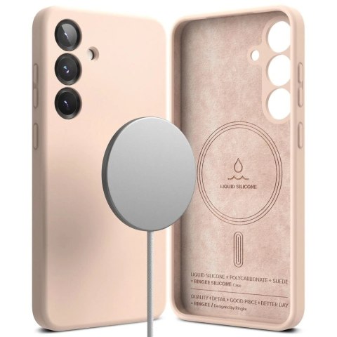 Etui do Samsung Galaxy S25 Plus Pink Sand Ringke Silicone Magnetic MagSafe